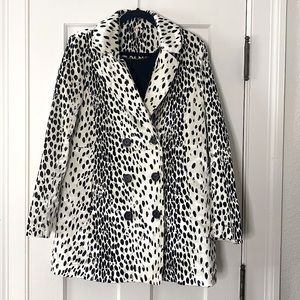 Free People velvet, quilted animal print jacket Size Medium
